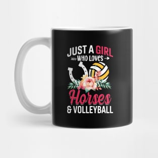 Horses Volleyball Just A Who Loves Mug